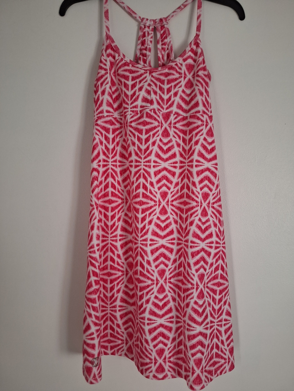 Balance Collection Pink and White Printed Tank Dress Size S